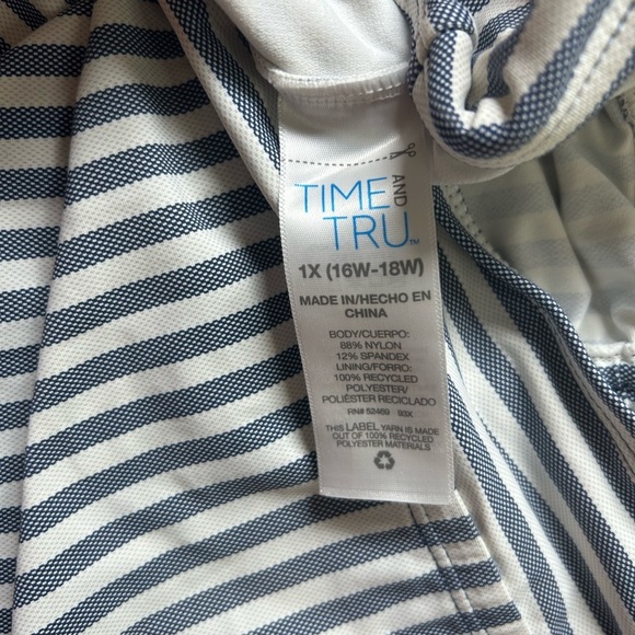 Nautical Navy/White Striped Tankini 2 Piece Swim Suit. Size 2X. #fishermancore - Picture 12 of 12